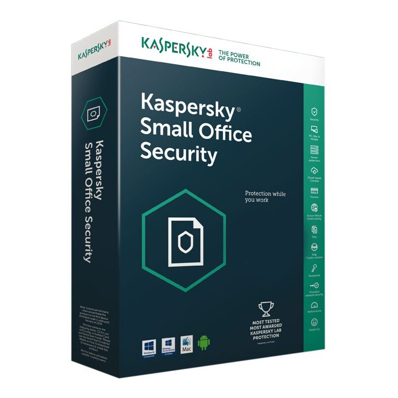 Kaspersky Small Office Security 8.0 - 2 servers + 20 postes