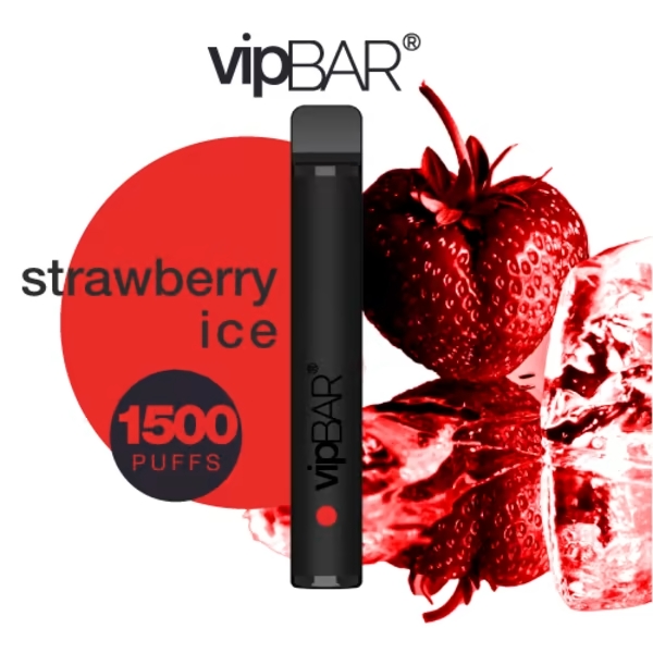 VipBar 1500 Taffes - Strawberry ice 0%