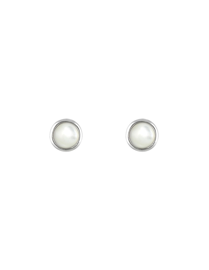 Boucles d'oreilles Moonstone  'Lou' ornées de Nacre (3E/A661Bl)