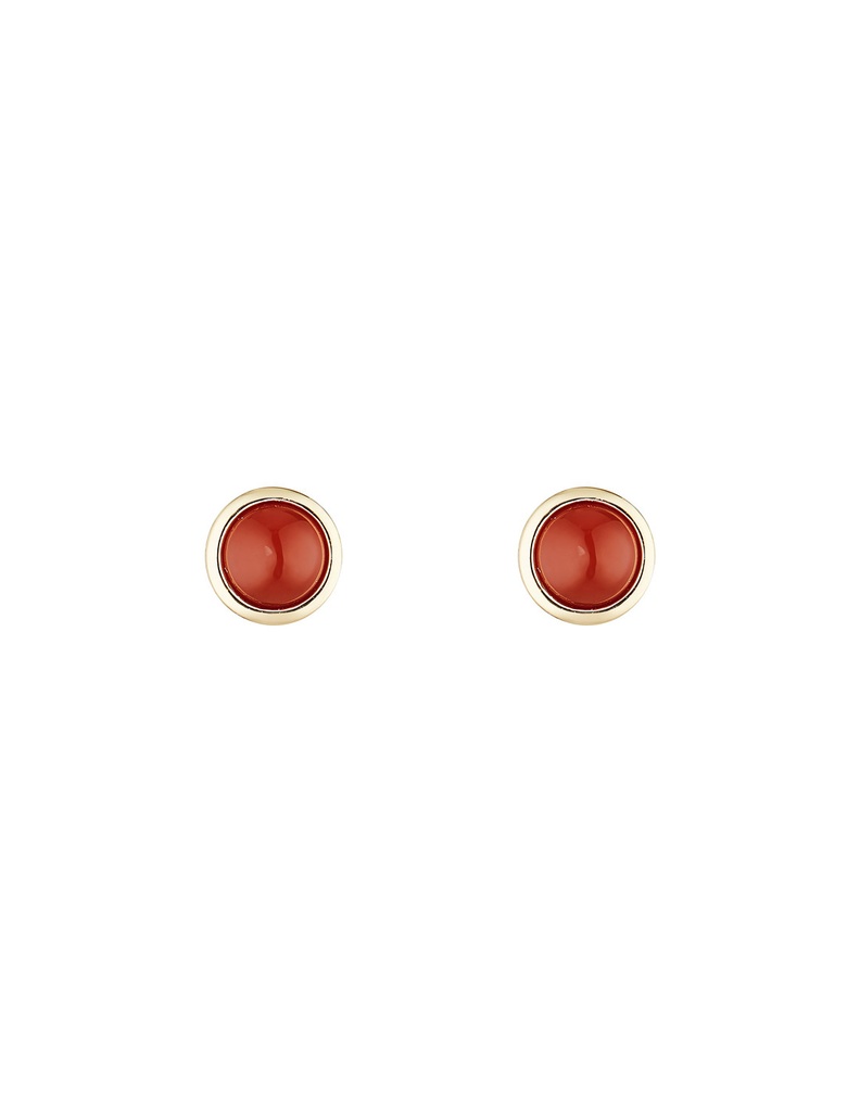 Boucles d'oreilles Moonstone "Lou" Agate rouge (3E/A661Rj)