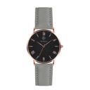 Montre Paul McNeal en cuir Gris (MBI-B048R)