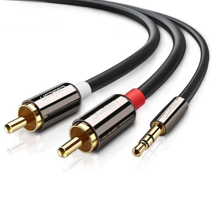 Câble Ugreen Audio 3.5mm Mâle vers RCA Mâle - 2M (10584)