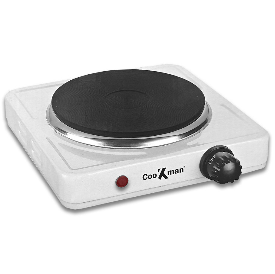 Plaque de cuisson Cookman 1 feu électrique 1000w Blanc