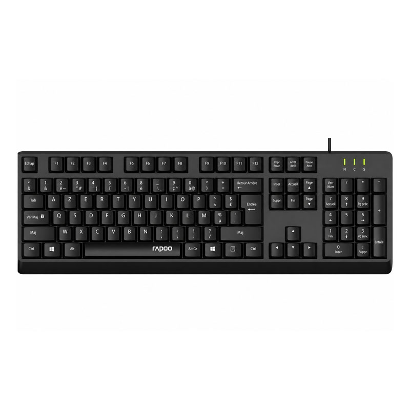 Rapoo NK1900 Clavier filaire (AZERTY, Français)