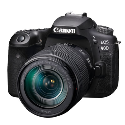 Appareil photo Reflex Canon EOS 90D + objectif EF-S 18-135mm IS USM (3616C017AA)