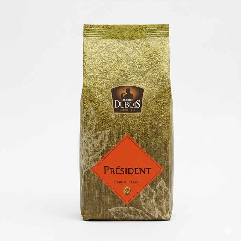 Les Cafés Dubois - PRÉSIDENT Café en grains 250g