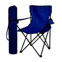 Chaise de plage ou camping Premium pliante avec sac et porte-gobelet, Bleu foncé