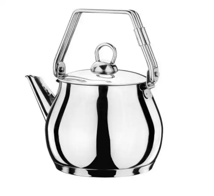 Pandiani Bouilloire à sifflet - 2,5L - Acier inoxydable - Design moderne - Finition brillante
