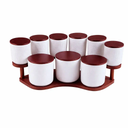 Pandiani Pots à épices, service à épices avec support