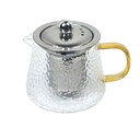 Pandiani Théière en verre - 450ml - Résistante au feu - Filtre en acier inoxydable