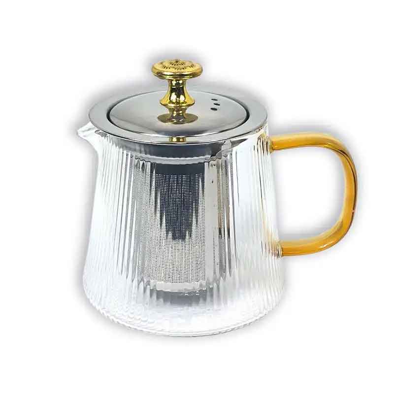 Pandiani Théière en verre - 530ml - Résistante au feu - Filtre en acier inoxydable