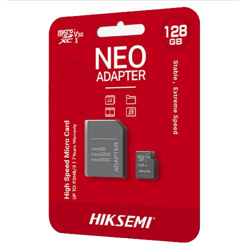 hiksemi Carte mémoire M-SD 128Go Micro SDHC - Série C1 avec adaptateur Class 10