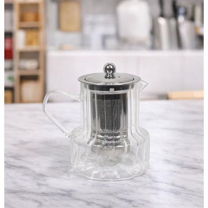 Pandiani Théière en verre - 750ml - Résistante au feu - Filtre en acier inoxydable