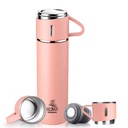 Thermos Bouteille Isotherme Luxus TL500R avec 3 Tasses Rose 500ml