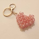 Porte-clés & Charme de Sac DORÉA – Crystal Bloom Rose