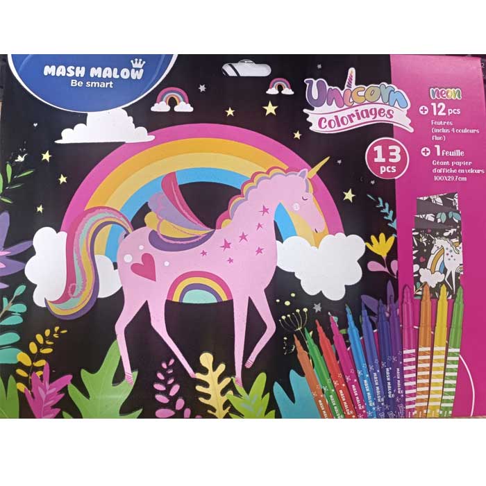 Set de Coloriage Velours Unicorn Velvet Mash'Malow Busquets