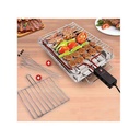 Barbecue électrique inoxydable + Grille viande + 6 Brochettes