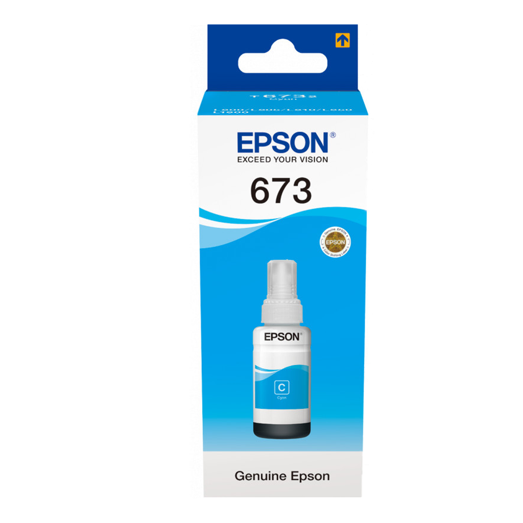 Bouteille d'encre Epson 673 Cyan (C13T67324A)