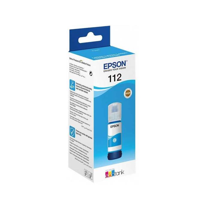 Epson 112 Cyan - Bouteille d'encre EcoTank d'origine (	C13T06C24A)