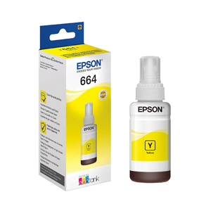 Epson 664 Jaune - Bouteille d'encre EcoTank d'origine (C13T66444A)