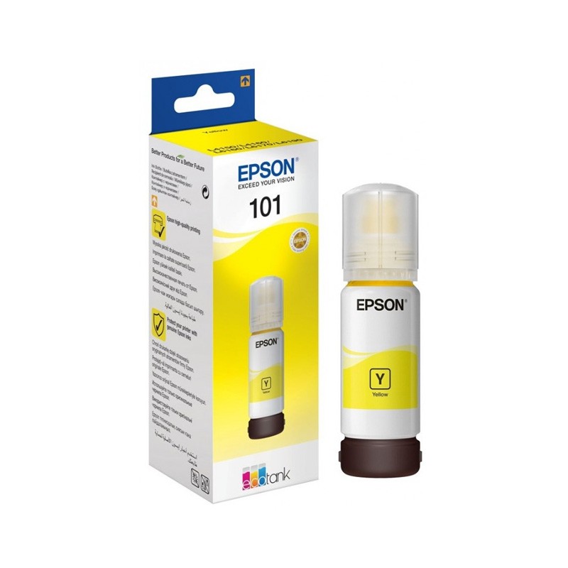 Epson 101 Jaune- Bouteille d'encre EcoTank d'origine (	C13T03V44A)