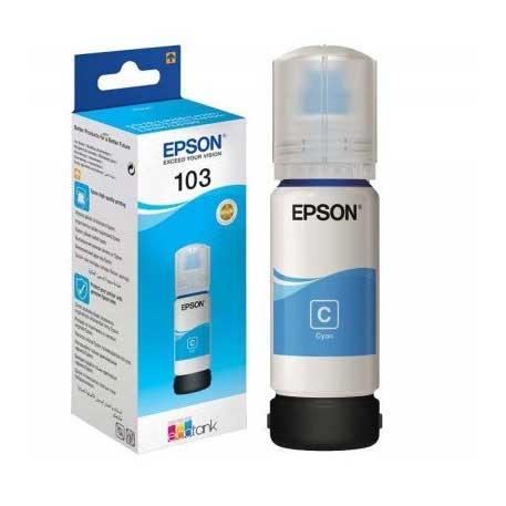 Epson 103 Cyan - Bouteille d'encre EcoTank d'origine (C13T00S24A)