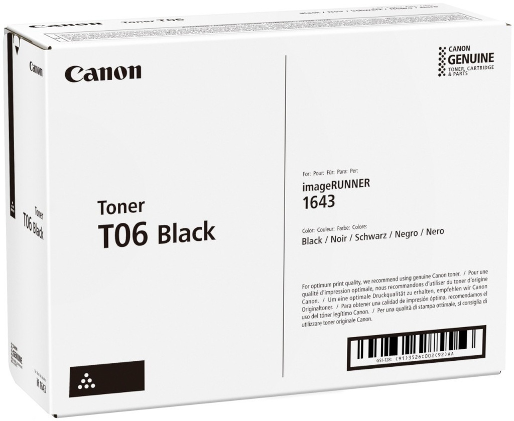 Toner Canon T06 Noir (3526C002AA)