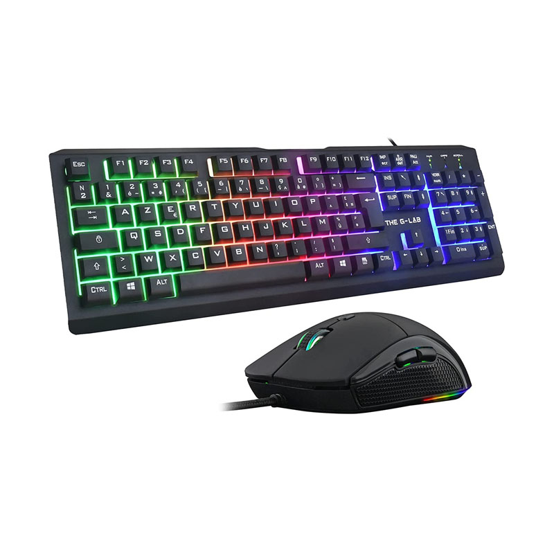 Pack Gamer Clavier + Souris The G-LAB Combo Iridium