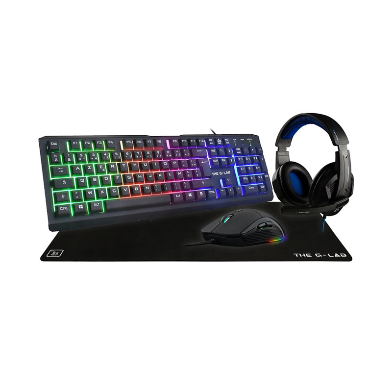 Pack Gamer 4en1 The G-LAB Combo Chromium