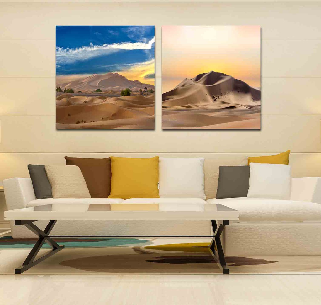 Tableau décoratif Sahara in double view - Diptique