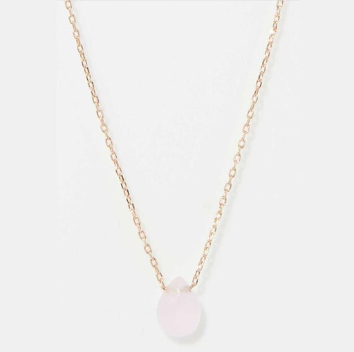 [3C/H25509RoJ] Collier Moonstone 'IVICA' quartz rose (3C/H25509RoJ)