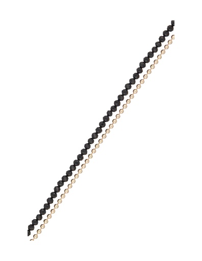 [3R/H3550NJ] Bracelet Moonstone 'Panglao' Obsidian (3R/H3550NJ)