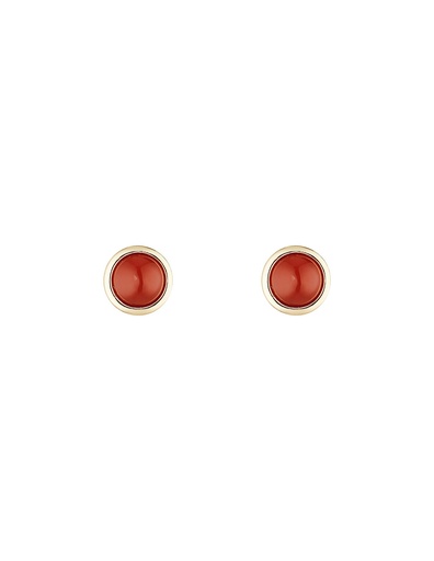 [3E/A661Rj] Boucles d'oreilles Moonstone "Lou" Agate rouge (3E/A661Rj)