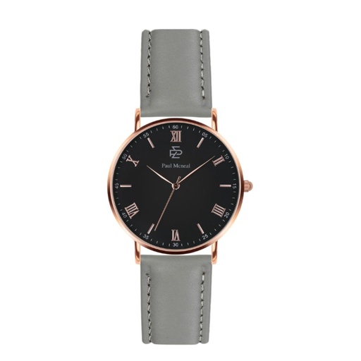 [MBI-B048R] Montre Paul McNeal en cuir Gris (MBI-B048R)