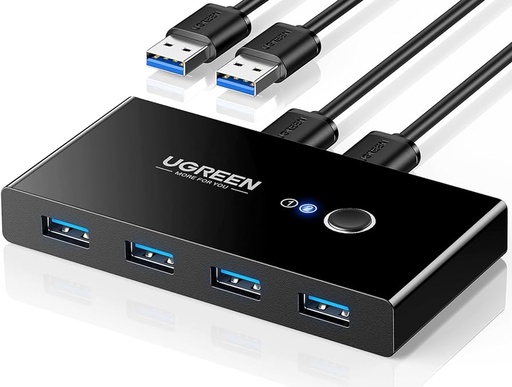 [30768] Switch Ugreen USB 3.0 - 4 Ports pour 2 PC 2 Entrées 4 Sorties USB (30768)