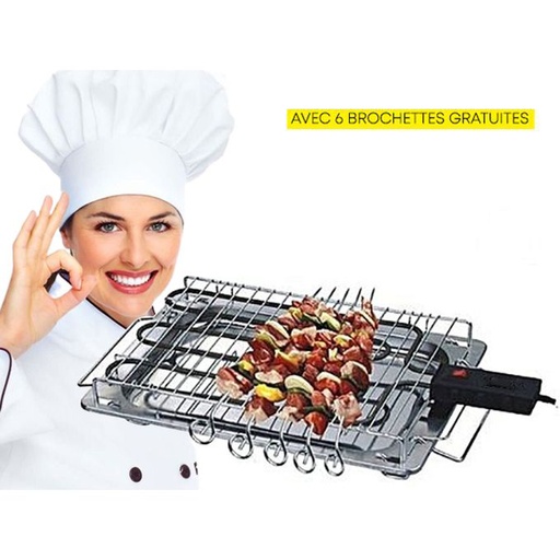 [KT-2009JL] Barbecue éléctrique Grill GENERAL + 6 brochettes