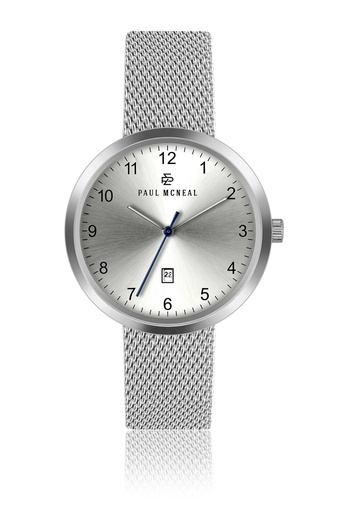[PCI-2520] Montre Paul McNeal à quartz en acier Argenté (PCI-2520)