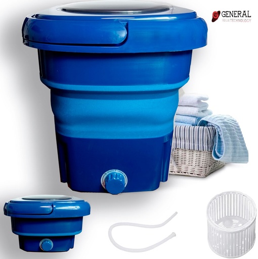 [X-4BLEU] Machine à laver 18L pliable 220V GENERAL Bleu