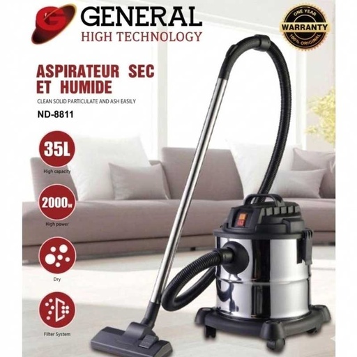 [ND-8811G] Aspirateur Eau et Poussière General ND-8811G 35L 2000W