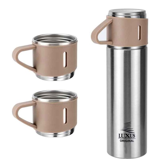 [TL500I] Thermos Bouteille Isotherme Luxus TL500I avec 3 Tasses Inox 500ml