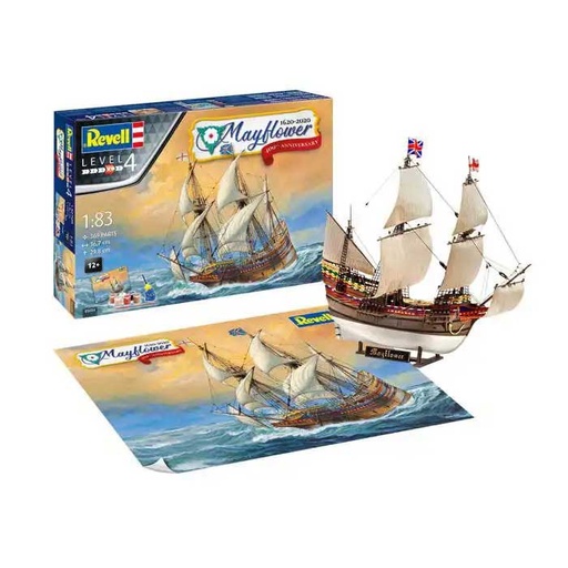 [05684] Maquette Voilier Mayflower Revell Coffret 400ème Anniversaire 1:83