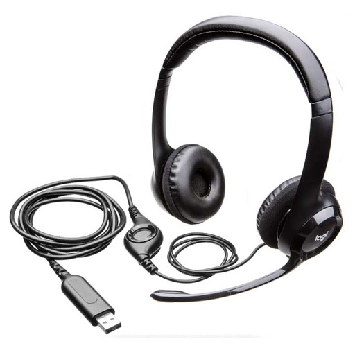 [981-000406] Casque USB Logitech H390 avec microphone antibruit – Noir