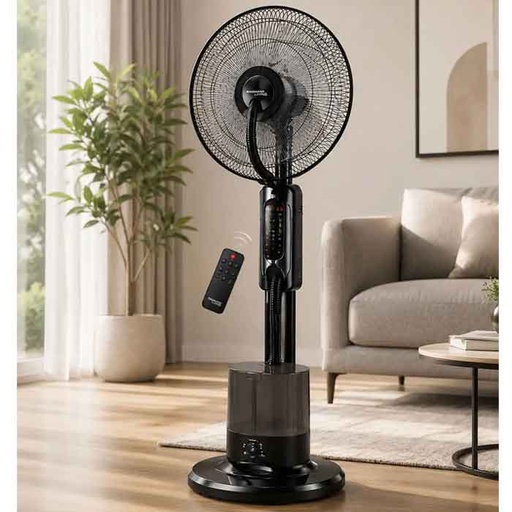 [MIS-1640R] Ventilateur brumisateur sur pied Baumann Living 16" avec télécommande – 3 vitesses