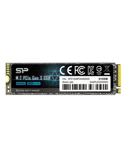 [SP512GBP34A60M28] Disque dur SILICON POWER 512 GB M2SSD PCIE NVME (SP512GBP34A60M28)